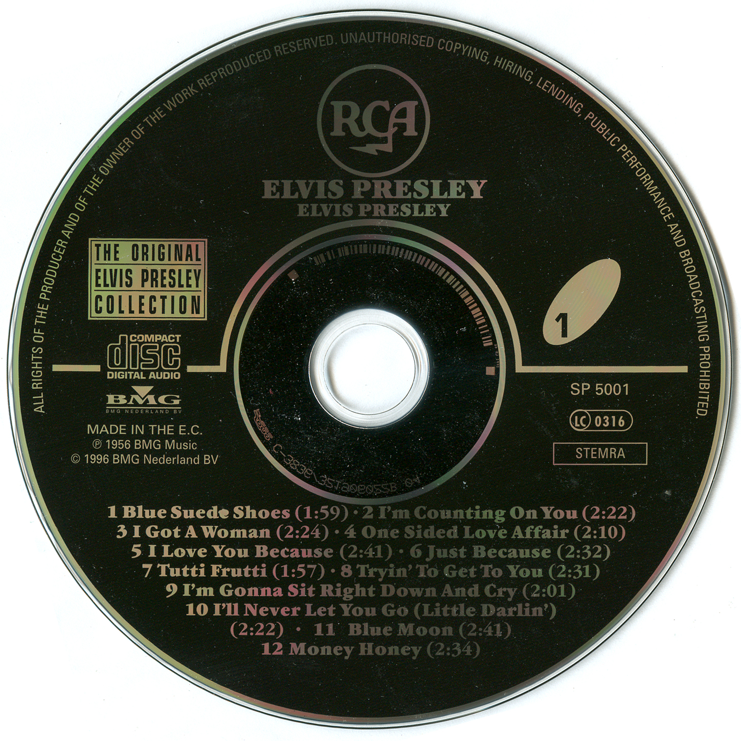 Elvis Presley  The Original Elvis Presley Collection 01; Elvis Presley : CD